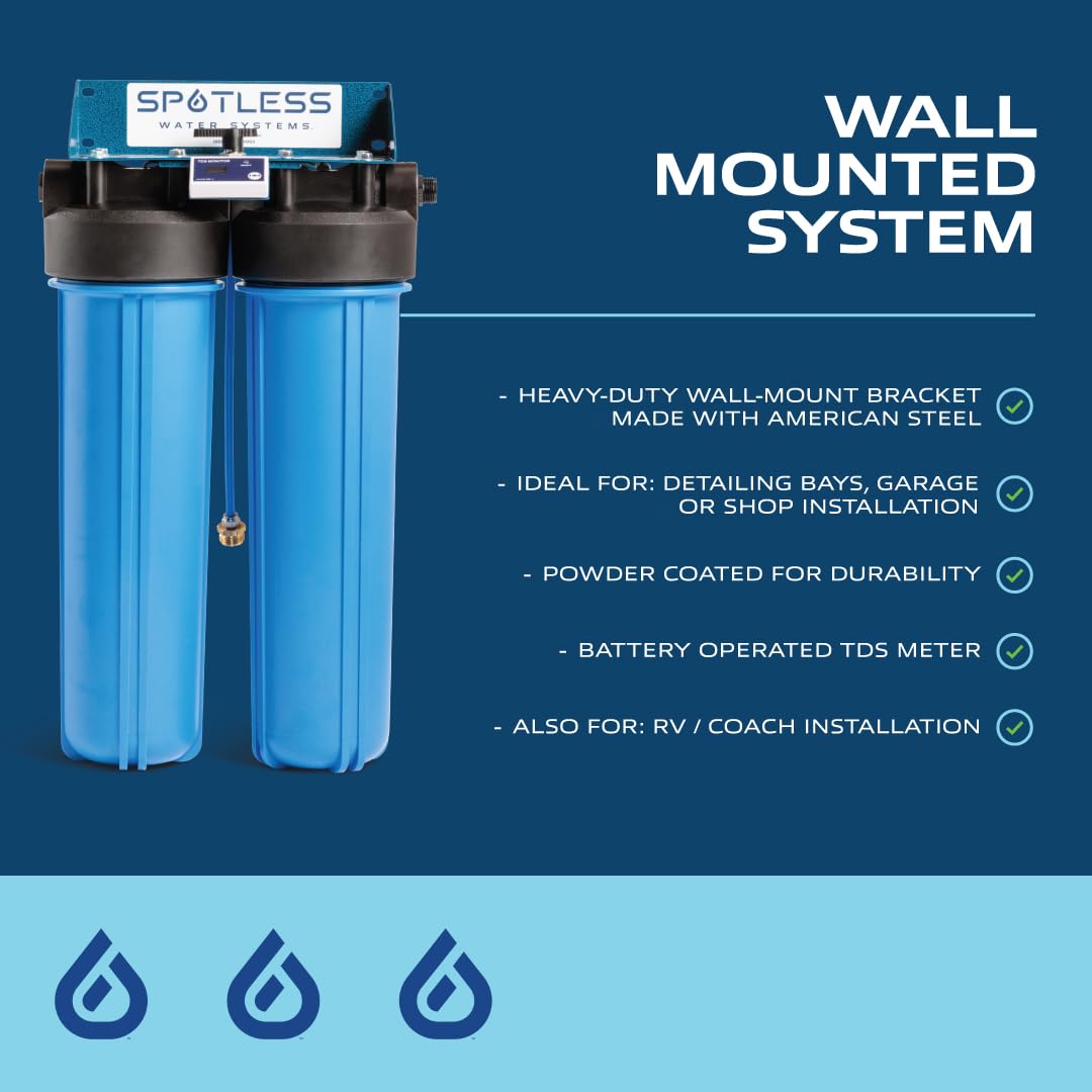 Spotless Water Systems - DIW-20B, W/Integrated Bypass | Simple Window, Solar Panel, RV & Car Wash System, Works for All Vehicles, Motorcycles, Bikes, Boats, Planes, Yachts, Towel Drying Eliminated