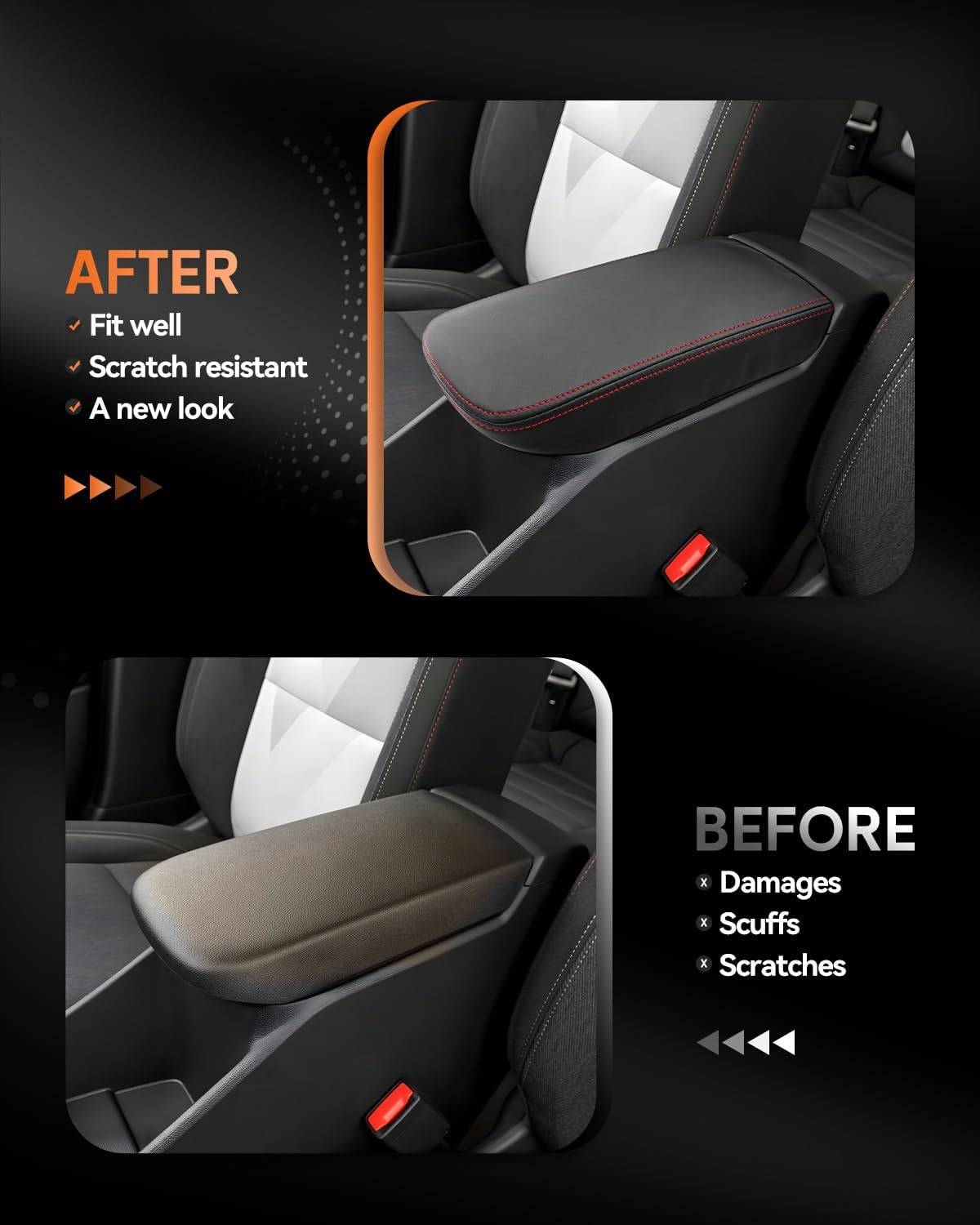 CDEFG for Chevrolet Trax 2024-2025 Center Console Cover Armrest Box Cover for Chevy Trax (LS, 1RS, LT, 2RS, ACTIV) Accessories Arm Rest Protector