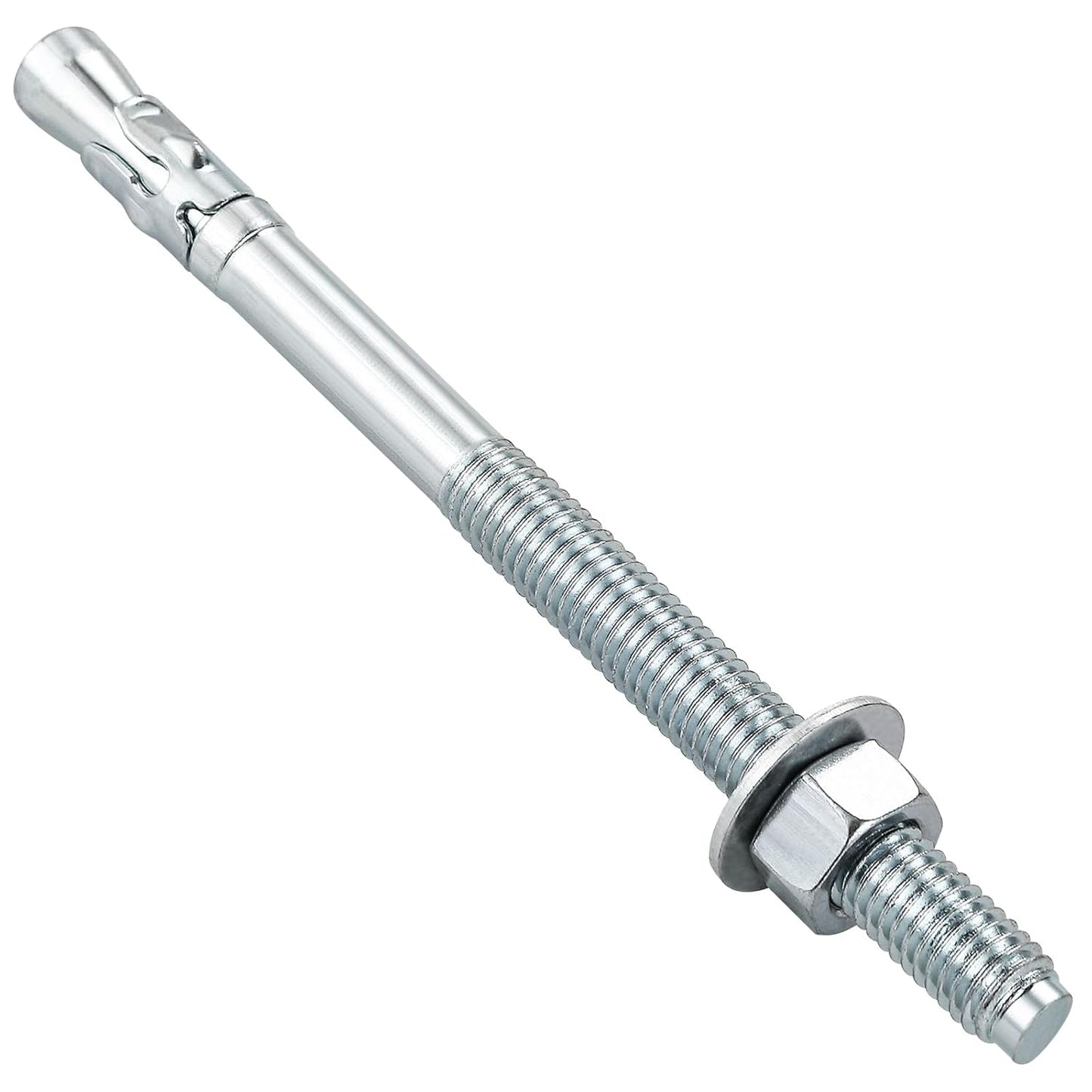 1/2x10 30Pcs Inch Standard Fasteners for Heavy-Duty Zinc Wedge Anchors for Cement and Concrete