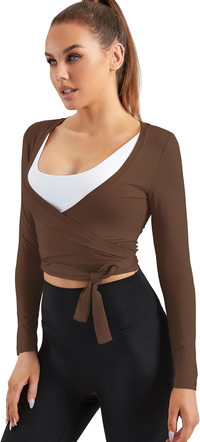 Women Tie Front Shrug Long Sleeve Bolero Cardigan Lightweight Casual Tops