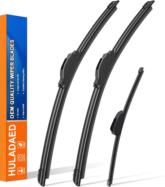 HULADAED® 26''+16''+12'' Windshield Wipers Replacement for Kia Niro 2022 2021 2020 2019 2018 2017,Silicone Front Rear Wiper blades for MY Car-All Weather & Quiet(3 PACK)