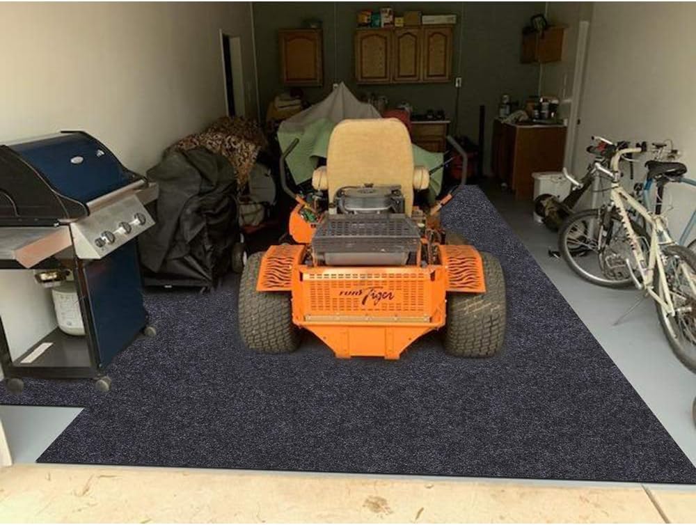 Garage Floor Mat，Absorbent Oil Mat—Floor Mat for Golf Carts,Motorcycles，Protect Garage and Shop Floor Surface，Absorbent Felt and Leak-Resistant Anti-Slip Backing，Reusable/Washable (7'6"x18'1")