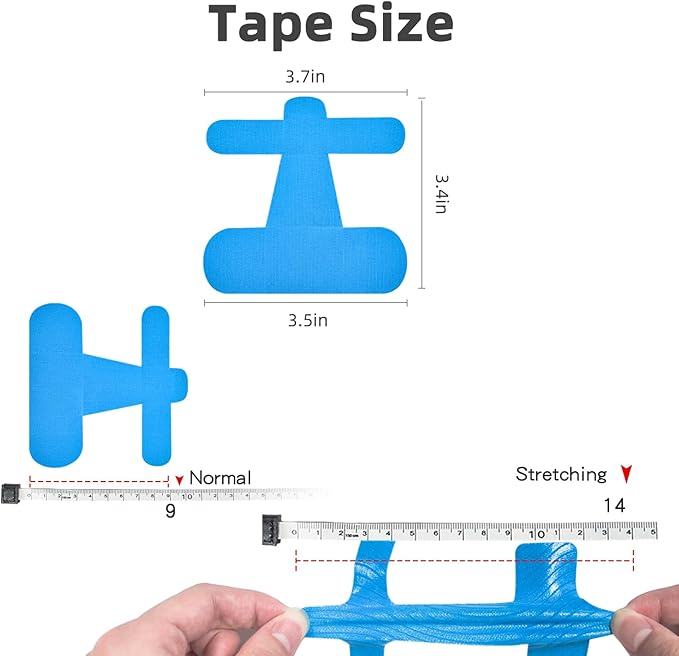 IEADEN Precut Kinesiology Tape for Bunion, 40 Pcs, Bunion Corrector & Relief, Big Toe Support and Pain Relief, Breathable Hypoallergenic Latex-Free Tape (Blue)