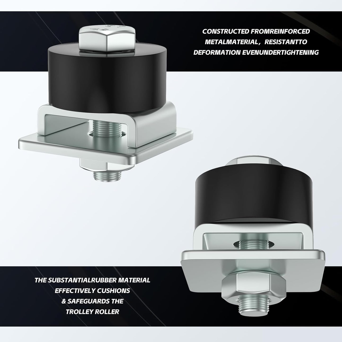 SKTREX Trolley Roller Wheels Limit Trolley Assembly Positioning for Unistrut Strut Channel with 1-5/8" Wide and All 1-5/8" or Taller Strut Channel Pack of 8