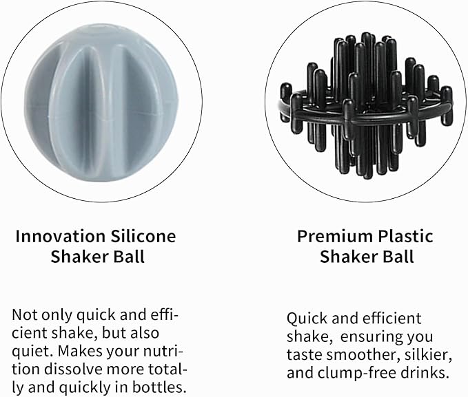 TOOFEEL Insulated Protein Shaker Bottle - 20 oz Stainless Steel Shaker Cups for Protein Shakes, Stays Cold/Hot, Double Walled Vacuum Metal Protein Shaker, BPA Free Leakproof Gym Shaker Bottle