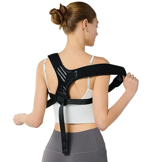 YUNYILAN Posture Corrector for Women and Men - Adjustable Shoulder Back Brace - Upper Back Pain Relief, Improve Posture Correct Hunchback Slouching Kyphosis Invisible Under Clothes