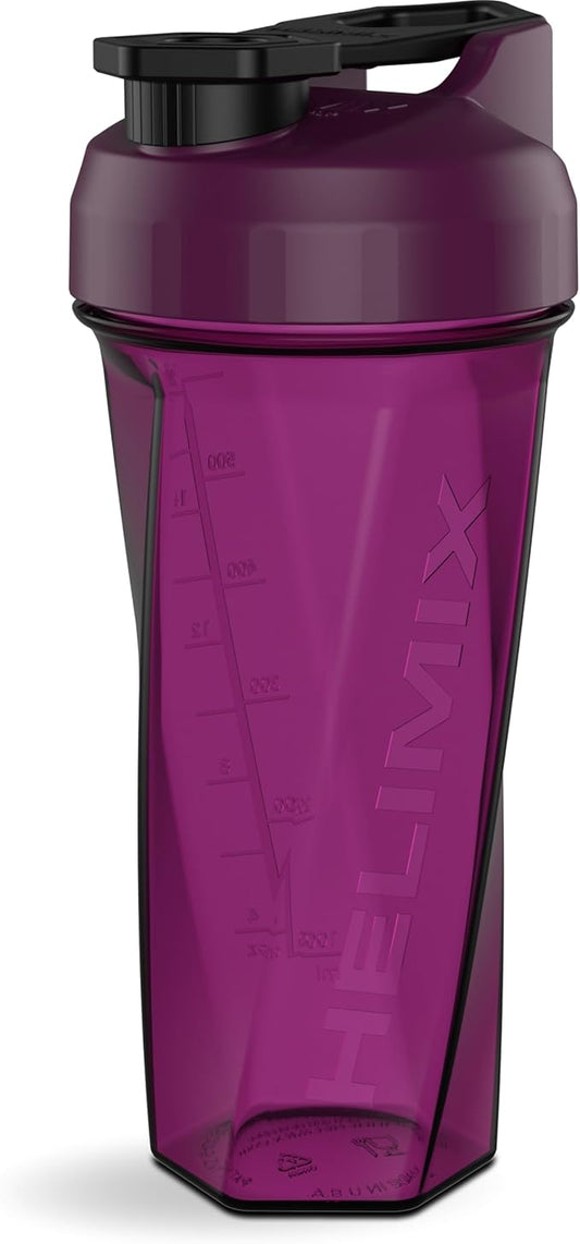 HELIMIX 2.0 Vortex Blender Shaker Bottle Holds upto 28oz | No Blending Ball or Whisk | USA Made | Portable Pre Workout Whey Protein Drink Shaker Cup | Mixes Cocktails Smoothies Shakes | Top Rack Safe