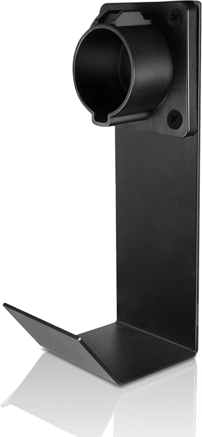 Lectron Electric Vehicle Charger Nozzle Holster Dock & J-Hook Combo for All J1772 EVs