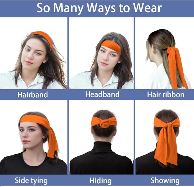 Sport Tie Headbands Tennis Head Tie for Men Women Sports Fans Ninja Soccer Basketball Teams Head Ties Halloween