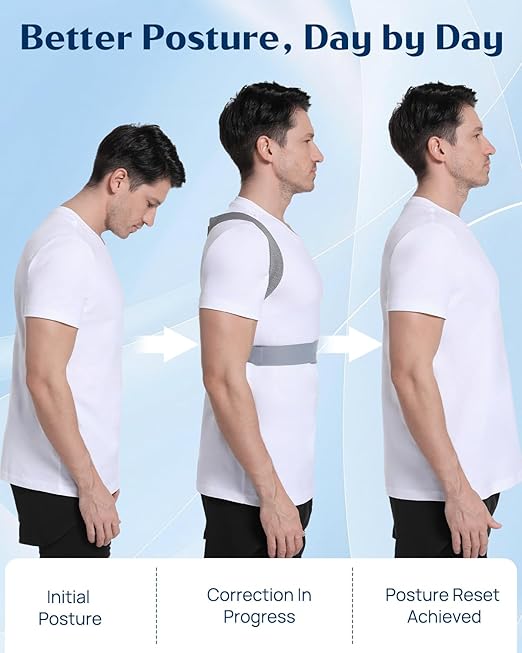 OFIR Revolutionary Upper Back Brace Posture Corrector for Women & Men, Effective Back Straightener Posture Corrector for Men, Adjustable Upper Support Shoulder Neck and Spine for Scoliosis, Hunchback