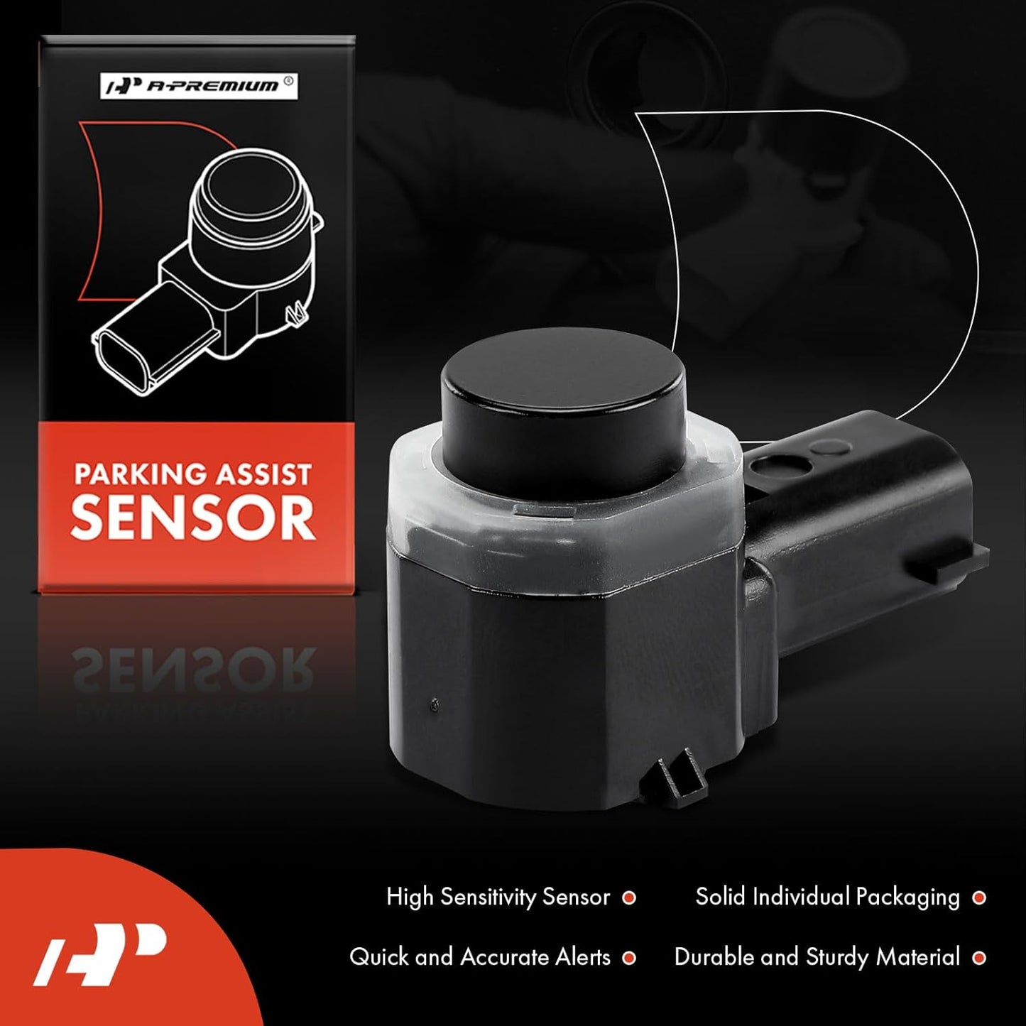 A-Premium PDC Reverse Backup Parking Aid Assist Sensor Compatible with Ford Models - F-150 F150 2015-2020, F-250/F-350/F-450/F-550 Super Duty 2015-2020, Replace# HC3Z15K859A