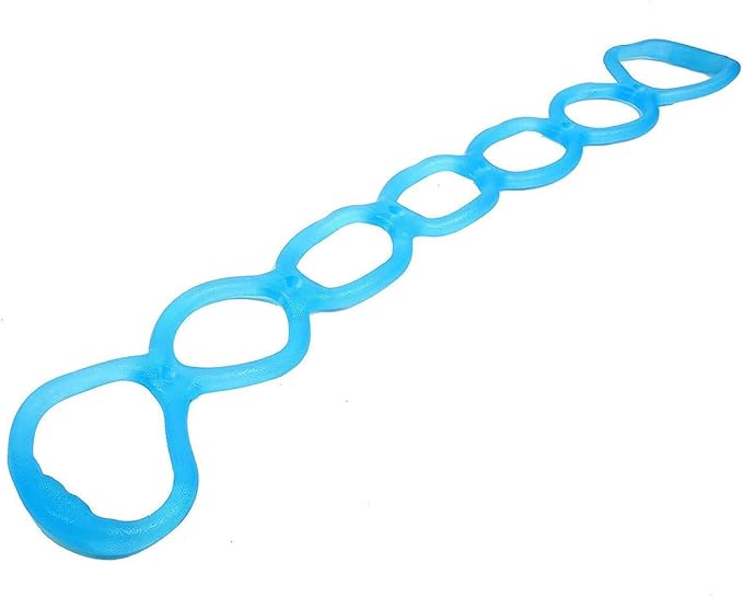 7 Rings Stretch Exercise Band, Portable Silicone Elastic Resistance Band Pilates Flexbands Yoga Stretching Strap Physical Therapy Rehab Belt, Home Gym Workout Equipment for Full Body Exercise