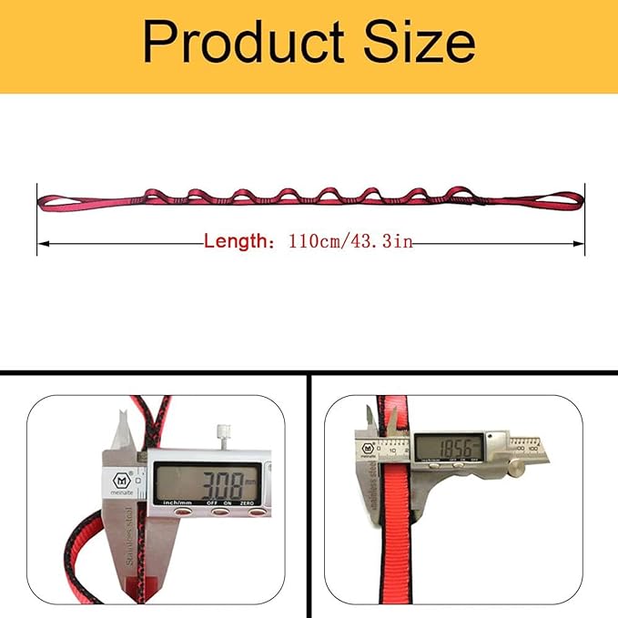 FOSER 2pcs Daisy Chains, Yoga Hammock Extension Strap, Adjustable Nylon Strap Fitness Pilates and Exercise Extend Strap