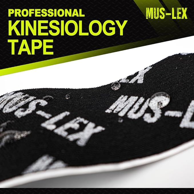 Kinesiology Tape – Waterproof Sports Tape for Pain Relief & Muscle Support | Strong Adhesive, Breathable, Latex-Free, 2in x 16ft Roll | Athletic & Recovery Tape for Knee, Shoulder, Back