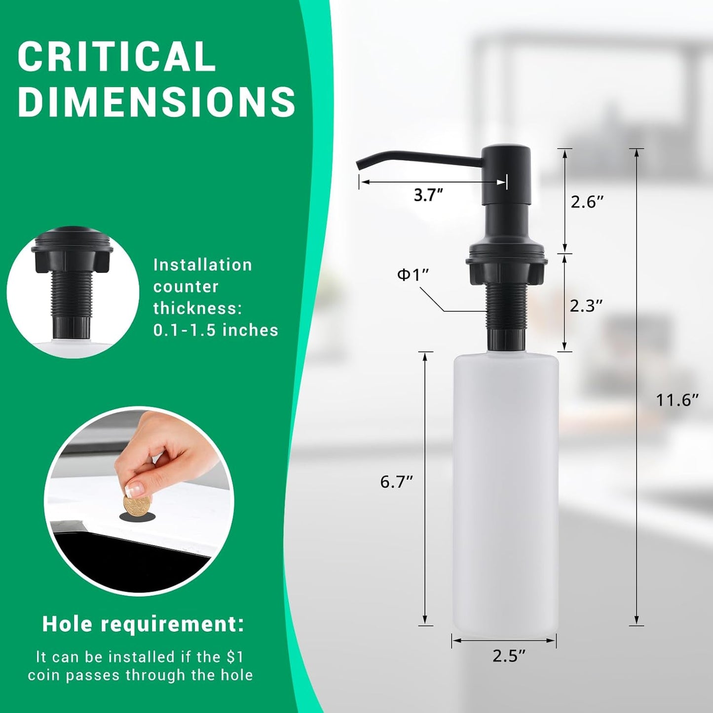 Fapully Commercial Kitchen Faucets with Pull Down Sprayer Matte Black&Gold LED Kitchen Faucet with Soap Dispenser and Deck Plack for 4 Hole, Single Handle Faucet for Kitchen Sink