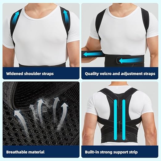 Back Brace and Posture Corrector for Men and Women Adjustable Back Straightener Posture Corrector, Scoliosis and Hunchback Correction, Spine Corrector, Support for Upper Lower Back Pain Relief