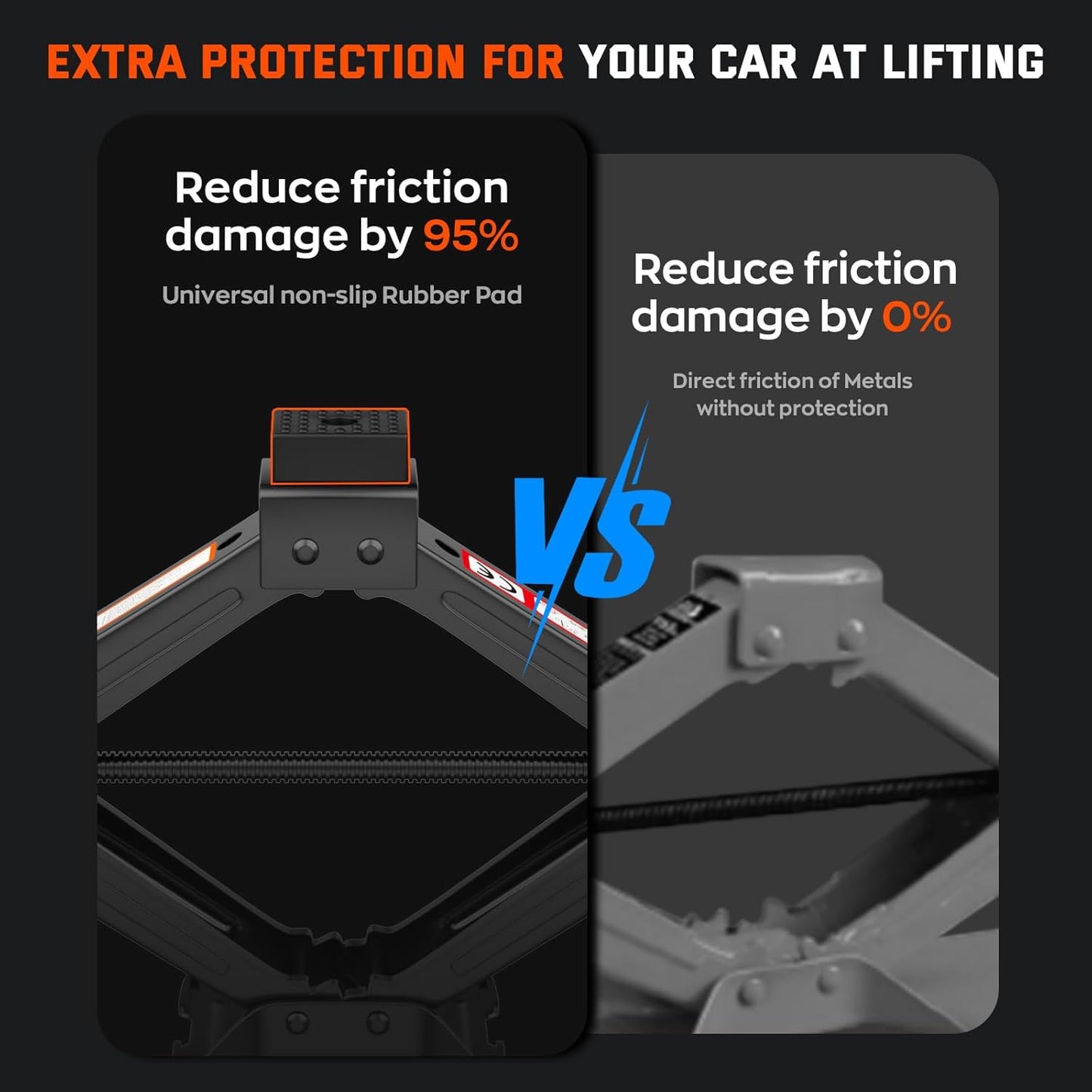 New Version Car Jack Kit Scissor Jack for Car 2 Ton Spare Tire Changing Kit,Portable Tire Jack Repair Kit with Lug Wrench,Car Lifting Jack for Auto/SUV/MPV