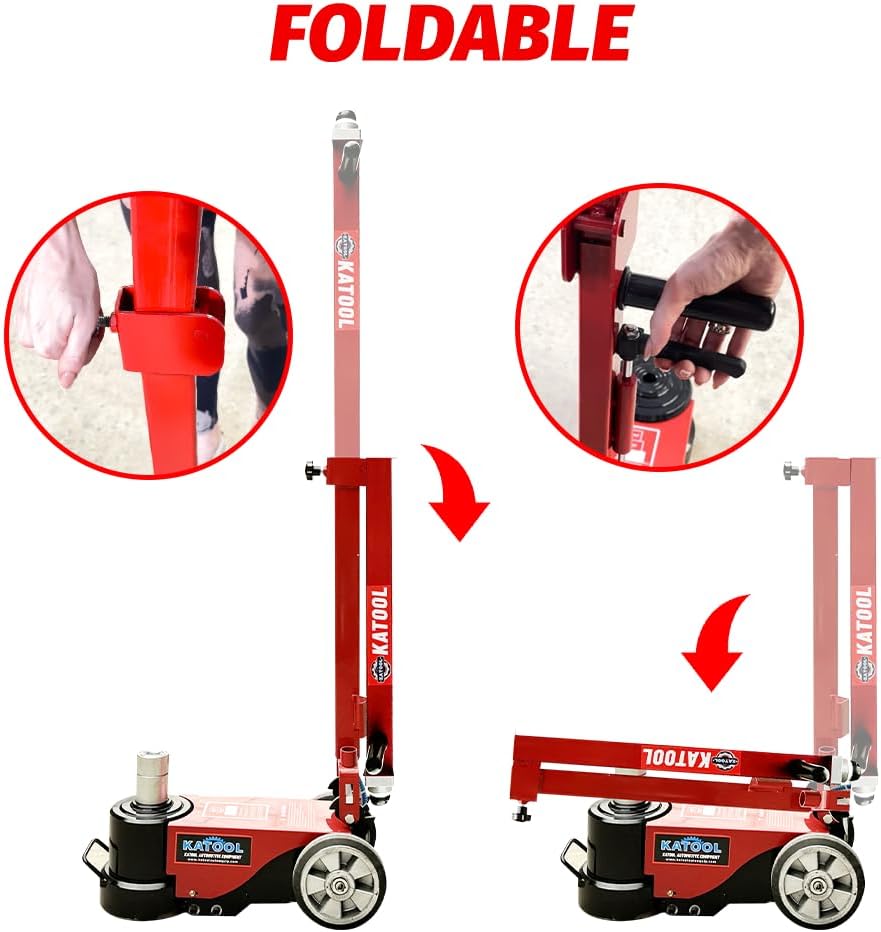 80 Ton Heavy Duty Floor Jack Pneumatic Hydraulic Jack Car Truck Lift Fit for Garages, Repair Shops Lift Range 7.6"- 14.5"