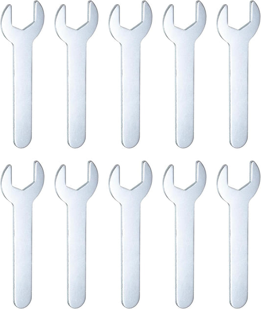 HARFINGTON 10pcs Small Wrench 16x95x2mm Metric U-Shaped Single Open Ended Spanner Super Thin Flat Head Galvanizing Wrench for Automotive Repair Furniture Assembly