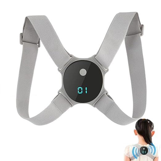 Smart Posture Corrector - Adjustable Upper Back Brace with Vibration Intelligent Posture Reminder, Posture Trainer for Kids, Help to Keep Right Posture (J3000)