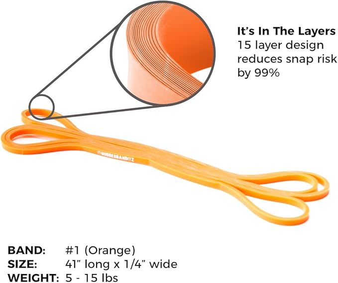 Rubberbanditz Pull Up Assist Resistance Bands Heavy Duty Loop Exercise Workout Bands for Powerlifting, Mobility, and Stretching