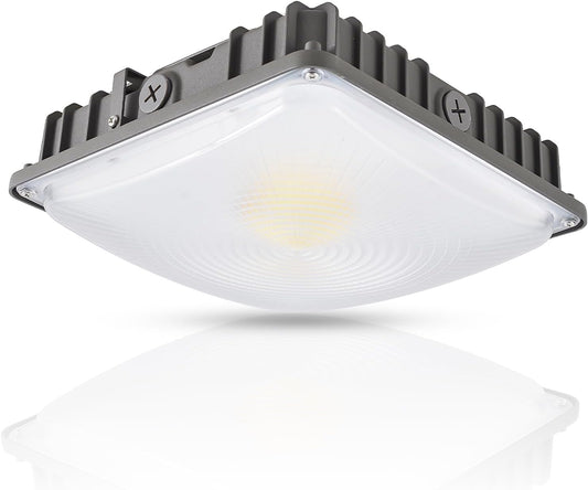 70W/45W/30W Power Selectable LED Canopy Garage Light with 3CCT (3500K/4000K/5000K), LED Parking Garage Lights 90-277V IP65 Commercial Residential Lights DLC (30W/45W/70W Power Selectable -1 PACK)