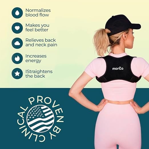 Ultimate Posture Corrector: Breathable, Comfortable Back and Shoulder Brace for Men and Women - Discreet Under-Clothes Design for Improved Posture and Neck Support