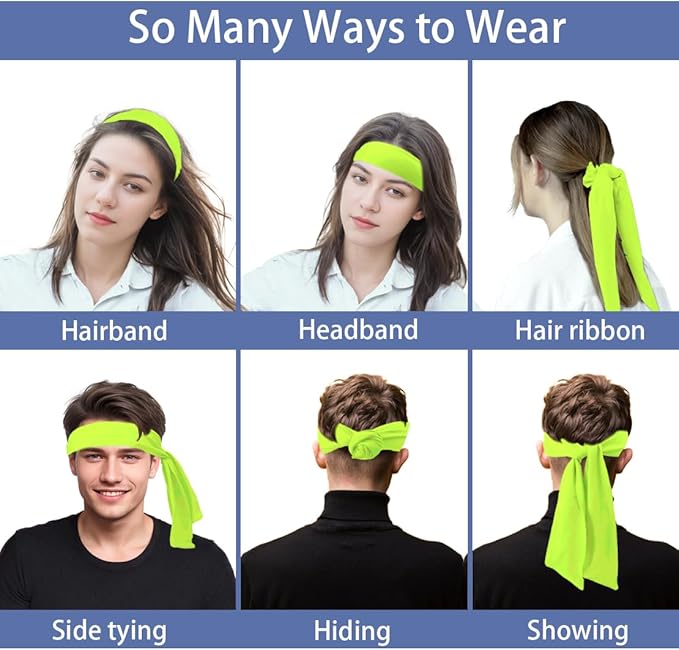 Sport Tie Headbands Tennis Head Tie for Men Women Sports Fans Ninja Soccer Basketball Teams Head Ties Halloween