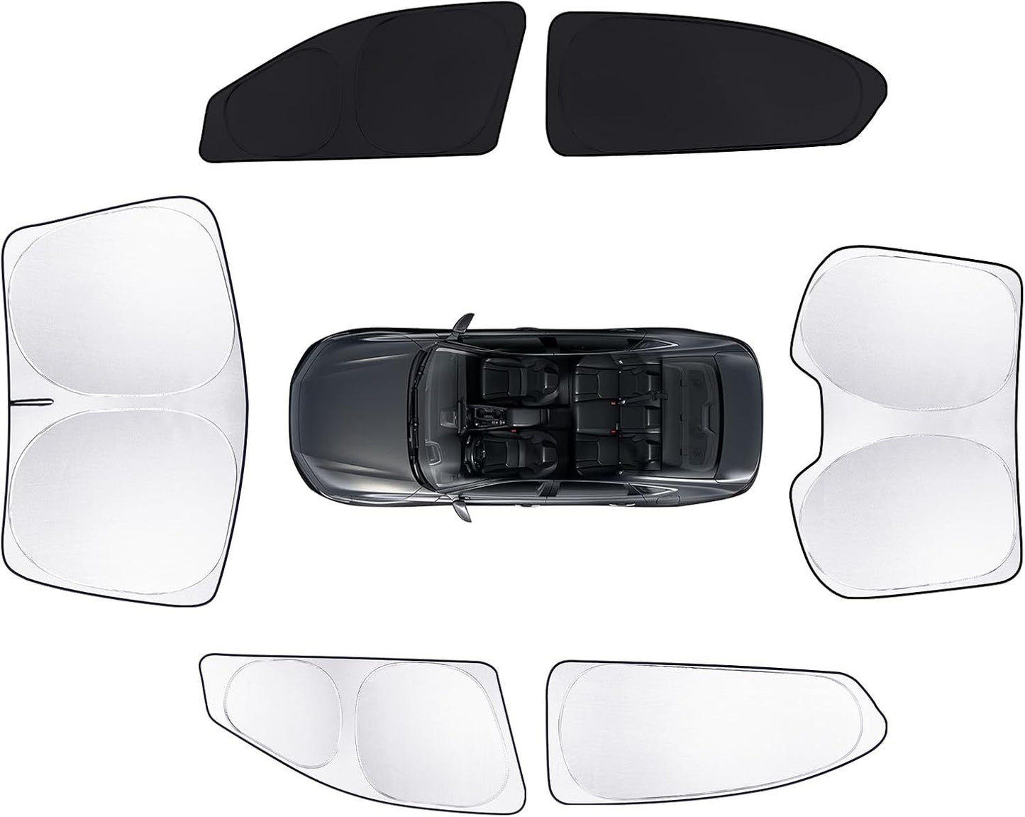 6pcs Car Window Shades for Honda Accord 2013-2017 Accessories,Windshield Side Rear Full Sunshade,Sun Visor UV Blocking, Privacy Protection and Blackout for Camping Outdoor