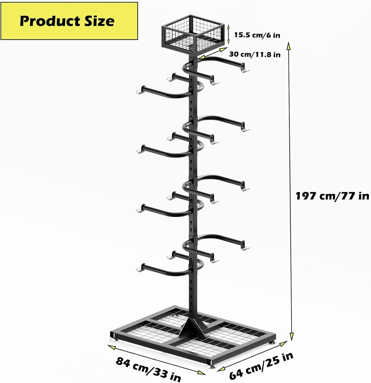 Scooter Storage for Multiple Scooters, Scooter Rack Garage Holder for 8 Electric Scooters/ 4 Bicycles/Wiggle Car,Adjustable Large Bike Stand Organizer/Metal