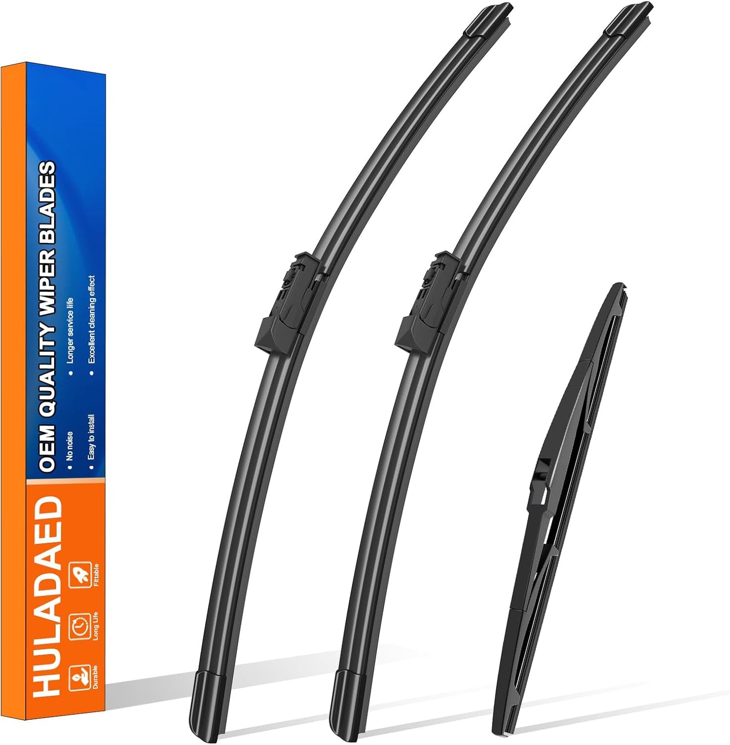 HULADAED® 28'' 16'' 16'' Windshield Wipers Replacement for Toyota Prius 2023-2016,Silicone Front Rear Wiper blades for MY Car-All Weather & Quiet(3 PACK)