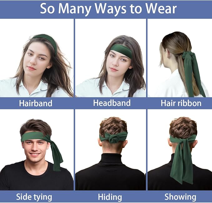 Sport Tie Headbands Tennis Head Tie for Men Women Sports Fans Ninja Soccer Basketball Teams Head Ties Halloween