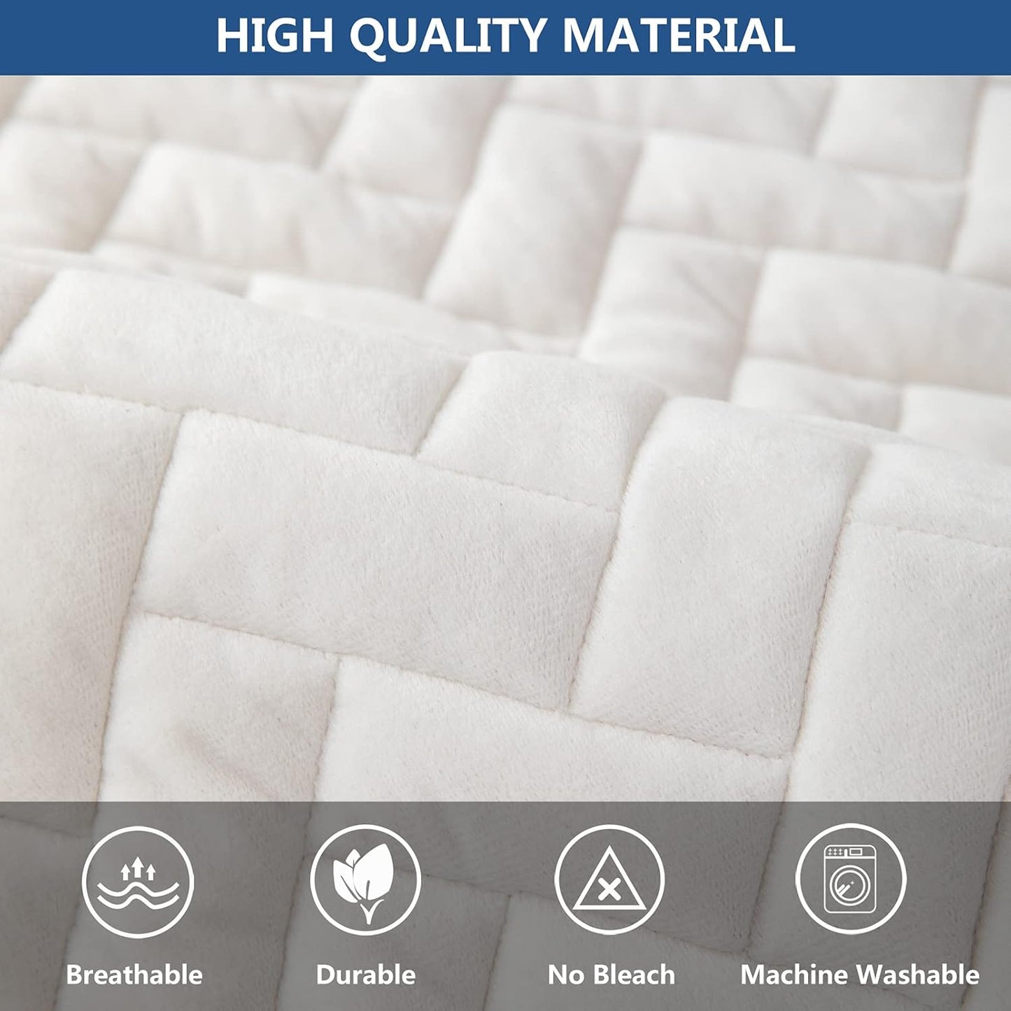 Eismodra Couch Cover,Sectional Couch Covers,Sofa Covers for 3 Cushion Couch,Anti-Slip Sofa Slipcovers for Dogs Cats Kids Loveseat Recliner L Shaped Armrest Backrest,White 36''x63''(Only 1 Piece)