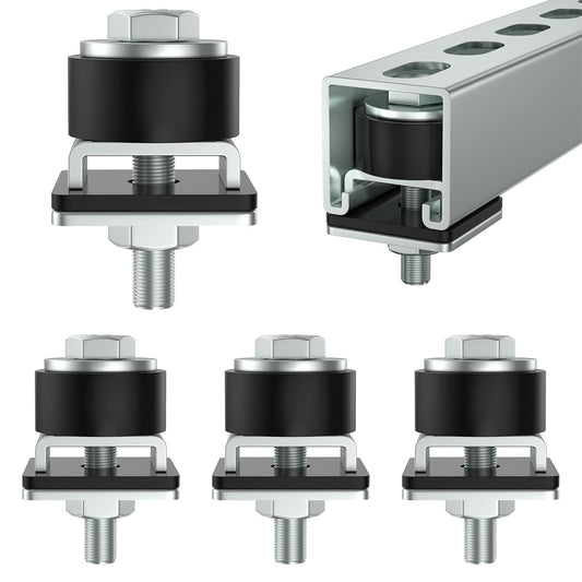 SKTREX Anti-Skid designTrolley Roller Wheels Limit Trolley Assembly Positioning for Unistrut Strut Channel with 1-5/8" Wide and All 1-5/8" or Taller Strut Channel Pack of 4