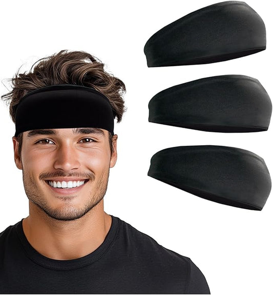 Headband for Men & Women, Sweat Wicking Sports Sweatband Headbands, Workout Running Training Yoga Basketball Hairband