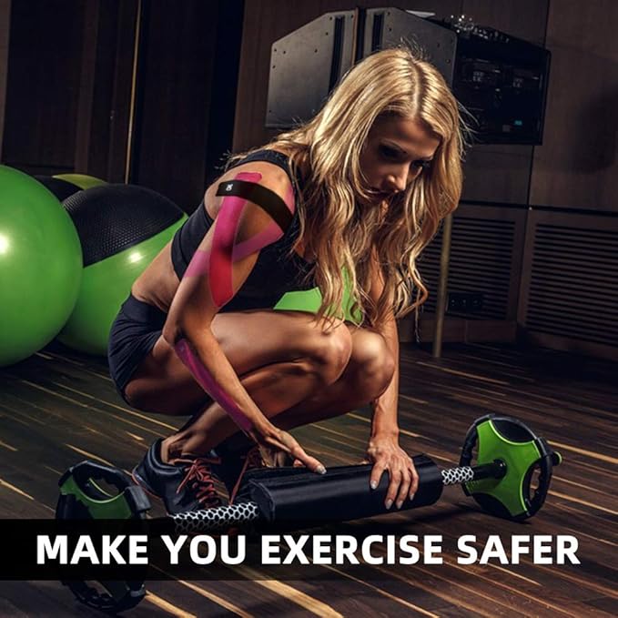 OK TAPE Kinesiology Tape 10 inches Precut, 20 Strips, Cotton Elastic Athletic Tape Latex Free, 2in x 16ft, Green