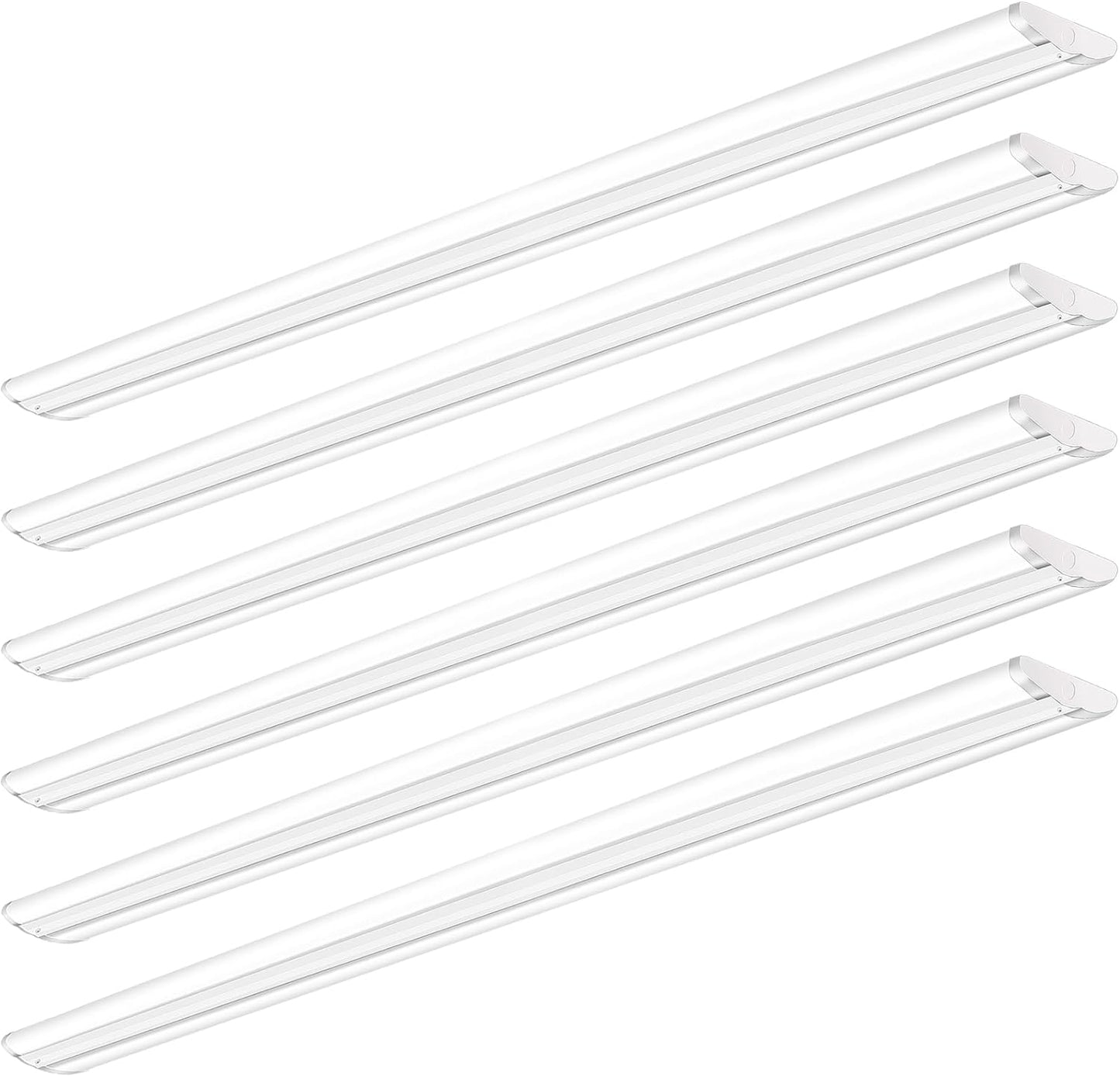 ANTLUX 8FT LED Shop Light, Ultra Slim LED Wraparound 110W [6-lamp T8 Fluorescent Equiv.], 12500LM, 6000K, Commercial 8 Foot Strip Lights, Flush Mount Garage Office Warehouse Ceiling Lighting, 6 Pack