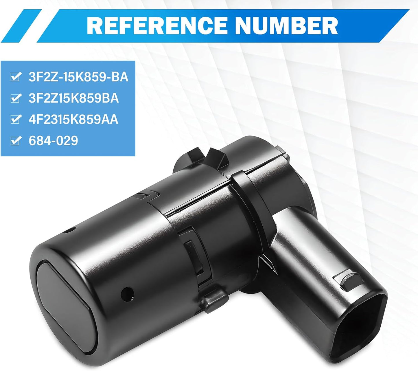 4 Pack Backup Rear Parking Aid Assist Sensor Compatible with Ford F150 F250 F350 E-150 E-250 Escape Explorer Lincoln Mercury Mariner Mountaineer - Replace# 684-029 3F2Z15K859BA 4F2315K859AA T36006