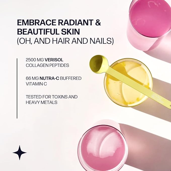 Hydrolyzed Collagen Powder - Sparkle Skin Boost (Tropical Coconut & Pineapple) [30-Serves] Verisol Collagen Hydrolysate Protein Powder Vitamin C Paleo Non-GMO Gluten Free Beauty Supplement Drink