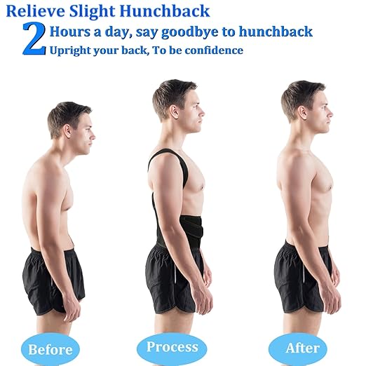 PAZAPO Posture Corrector for Men and Women - Back Brace Full Back Support Straightener for Hunchback - Upper and Lower Lumbar to Relieve,Small(24-29 Inches)