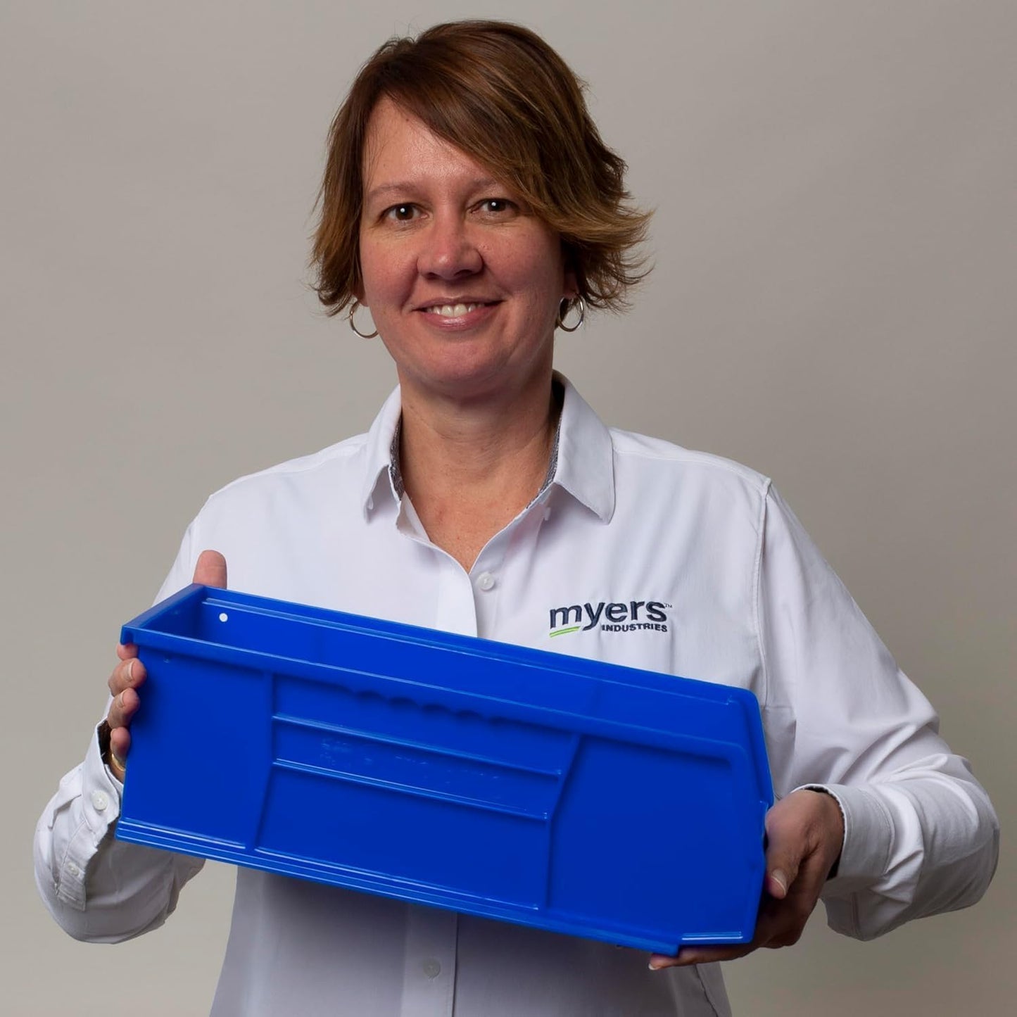 Akro-Mils 30234 AkroBins Plastic Storage Bins, Space-Saving Stackable Bins for Garage, Pantry, Craft Organization, 15-" x 5-" x 5-", Yellow, 12-Pack