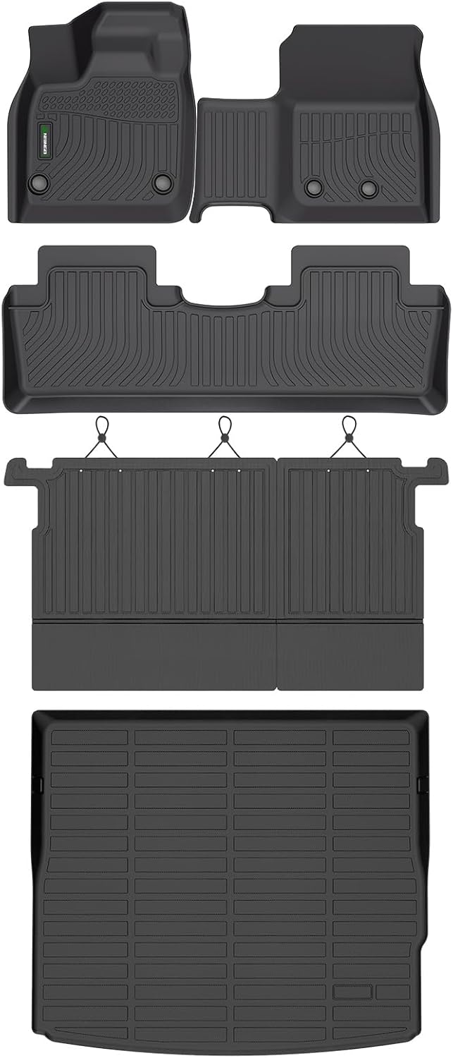 ANBINGO®Floor Mats Fit for Nissan Ariya 2023-2025&Seatback&Cargo Liners All Weather Mats for Nissan Ariya TPE Car Mat Rugs for Ariya Rubber Trunk Carpet for 2024 Ariya Automotive Accessories