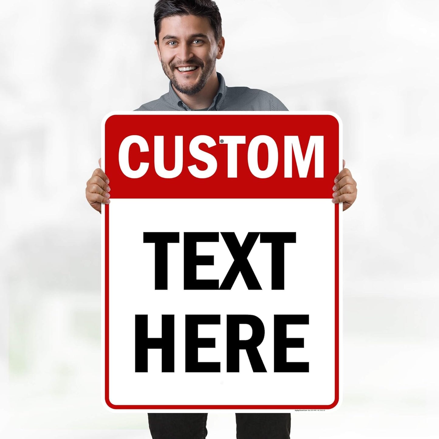 Custom Sign, Custom Sign for Business, Indoor/Outdoor use. 24x30 Inches, Rust Free .063 Aluminum, Fade Resistant, Made in USA by My Sign Center (Header)