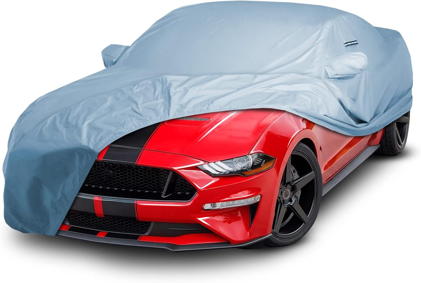 iCarCover Custom Car Cover Compatible with Mustang 2005-2025, Waterproof All Weather Rain Snow UV Sun Protector Full Exterior Indoor Outdoor Car Covers, 1-Tone (Solid Gray)