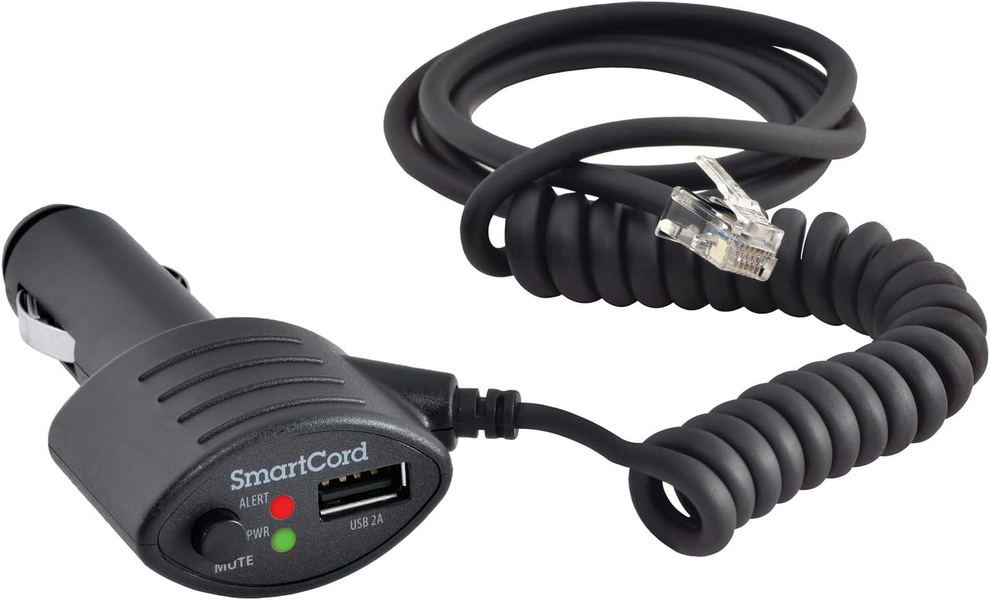 Escort Cobra Official SmartCord USB, Half Straight Half Coiled Cord with USB Charging Port, Works with All Current Generation Escort and Cobra Windshield Mounted Detectors, Apple and Android Devices