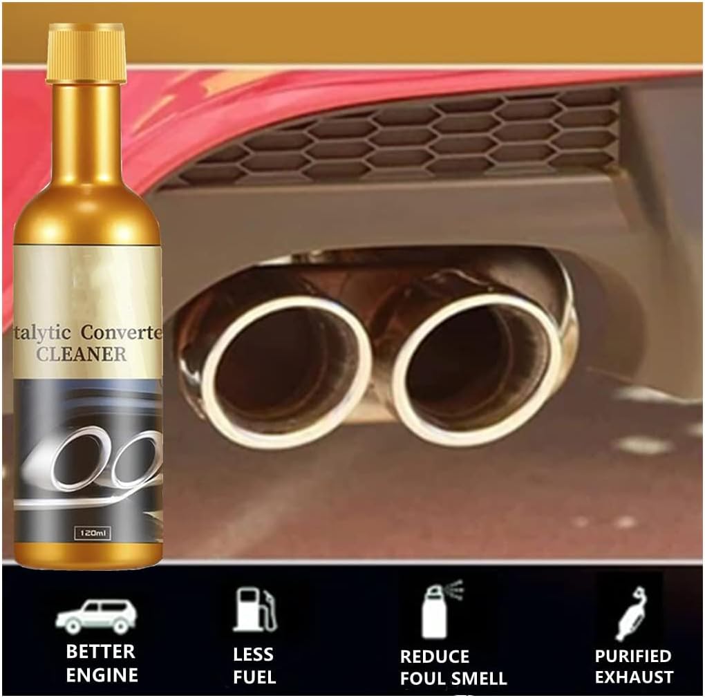 KXC 2PCS Catalytic Converter Cleaner kit，Catalytic Converter Cleaner, Catalytic Converter Cleaner，Fuel System Treatment Oil for Gas and Diesel Car.