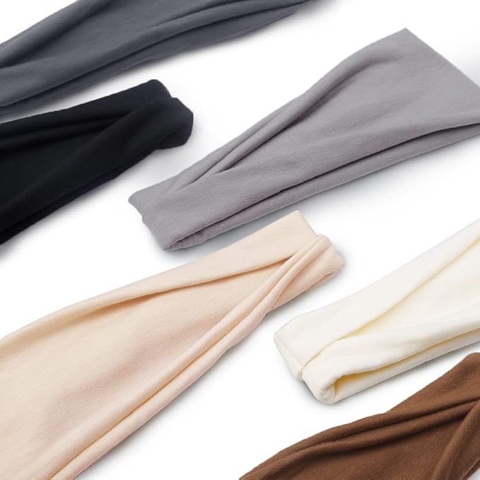 Huachi Workout Headbands for Women Wide Hair Headbands Yoga Sports Running Hair Bands Non Slip. Super Soft & Stretch Head Bands