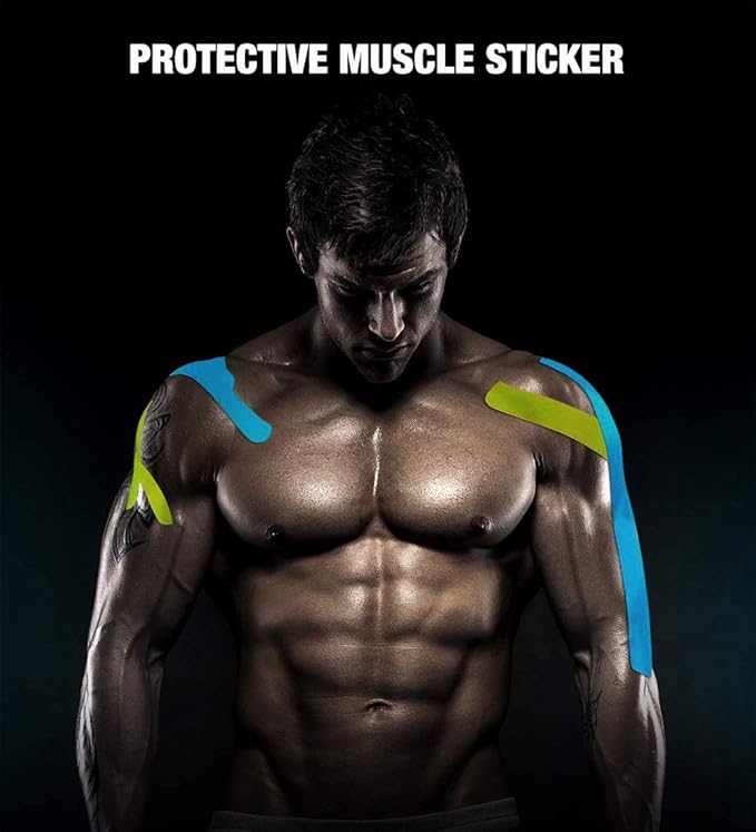 Kinesiology Tape Athletic Tape Sport Tape, Lychee Supports & Protects Muscles, Waterproof and Latex Free, Breathable Elastic for Sport Activity (5 Rolls,5 Colors)