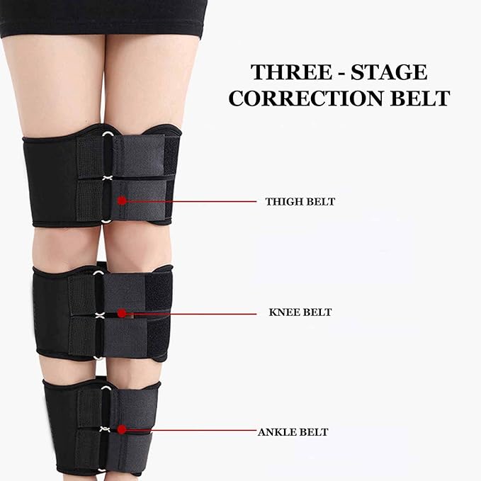Sonew 3in1 Leg Correction Belt, Leg Posture Corrector Ultra-light High Elastic Adjustable Legs Knee Straightening Correction Belt (M (for children only))
