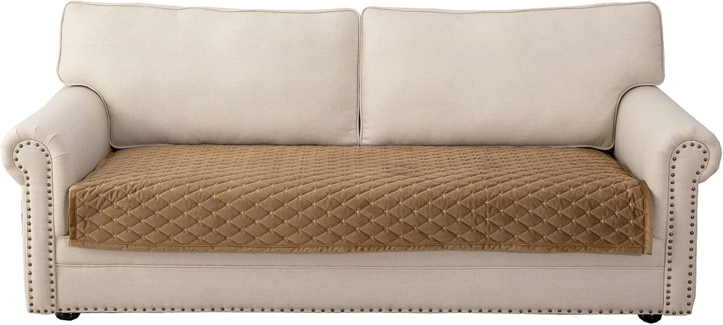 Eismodra Couch Cover,Sectional Couch Covers,Sofa Covers for 3 Cushion Couch,Anti-Slip Sofa Slipcovers for Dogs Cats Kids Loveseat Recliner L Shaped Armrest Backrest,Coffee 43''x82''(Only 1 Piece)